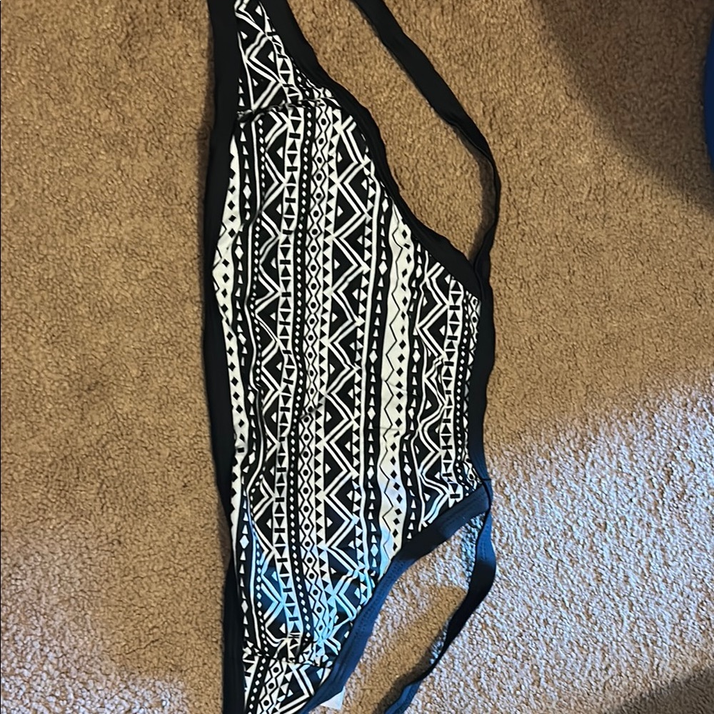 Black and White Geometric Kids One Piece